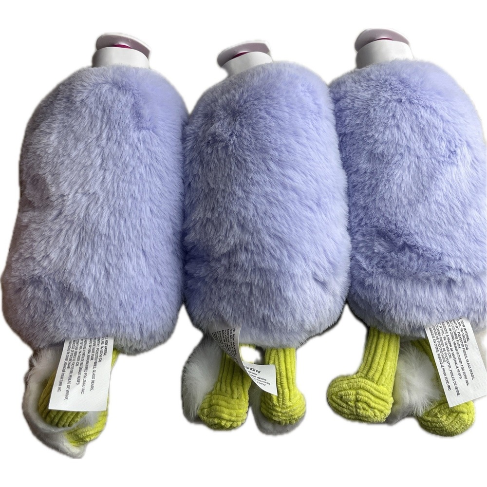(3) EOS Zuru Toy Vanilla Cashmere Purple Furry Plush Lotion Bottle Zuro *New* - Picture 2 of 2